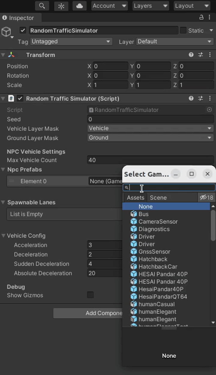 Search a prefab gif